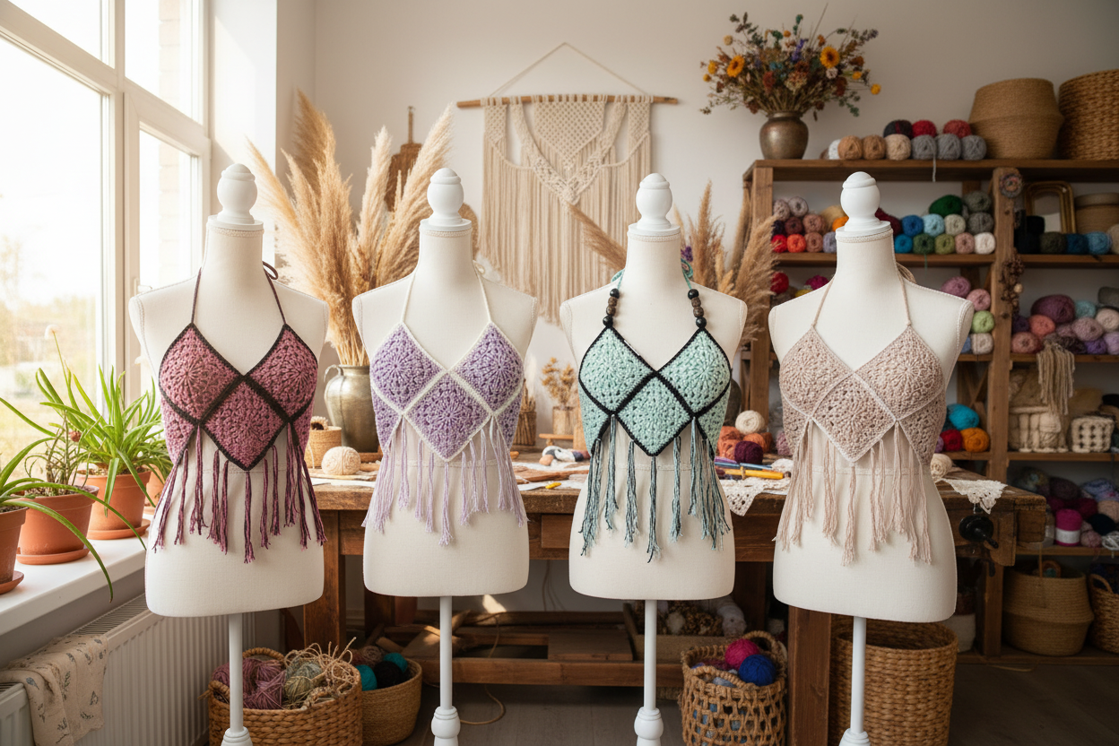 Boho Crochet Tops