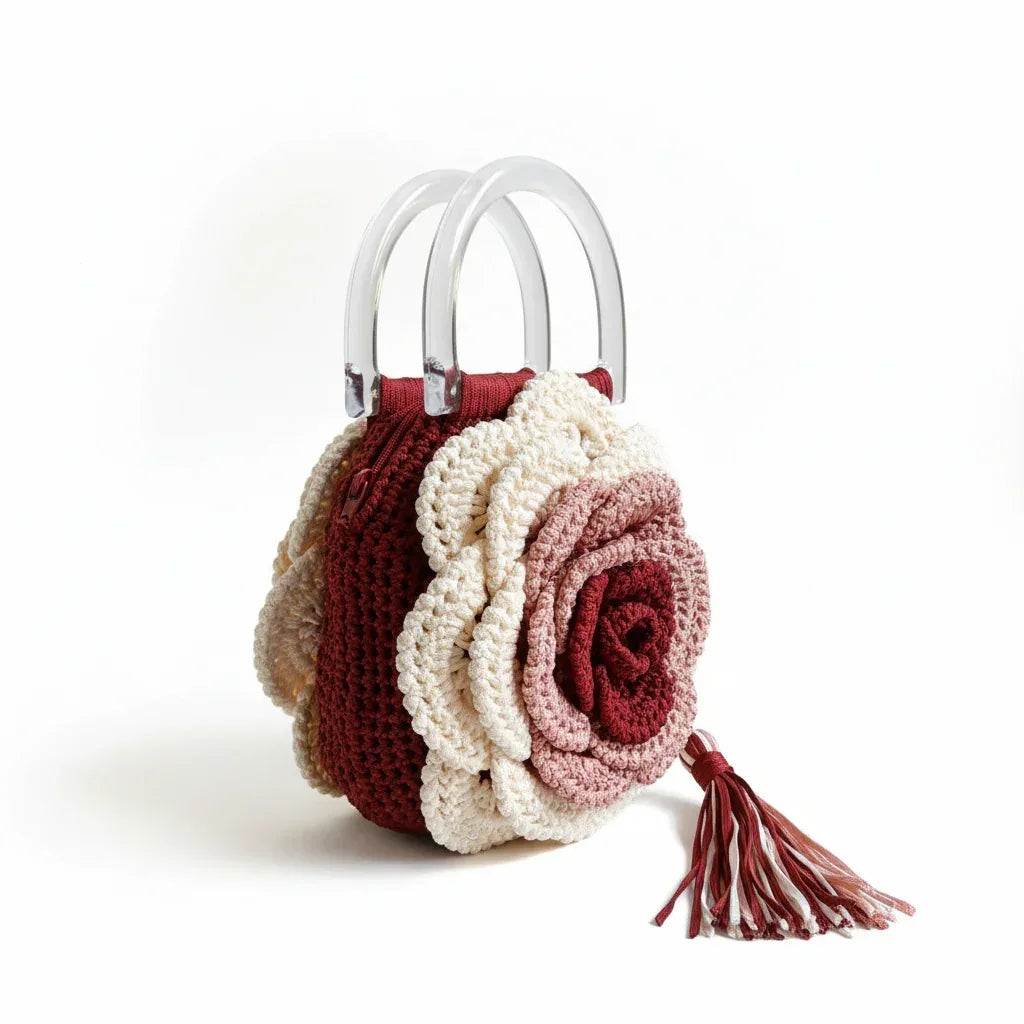 Ruby Romance Woven Handbag - Victorian Velvet