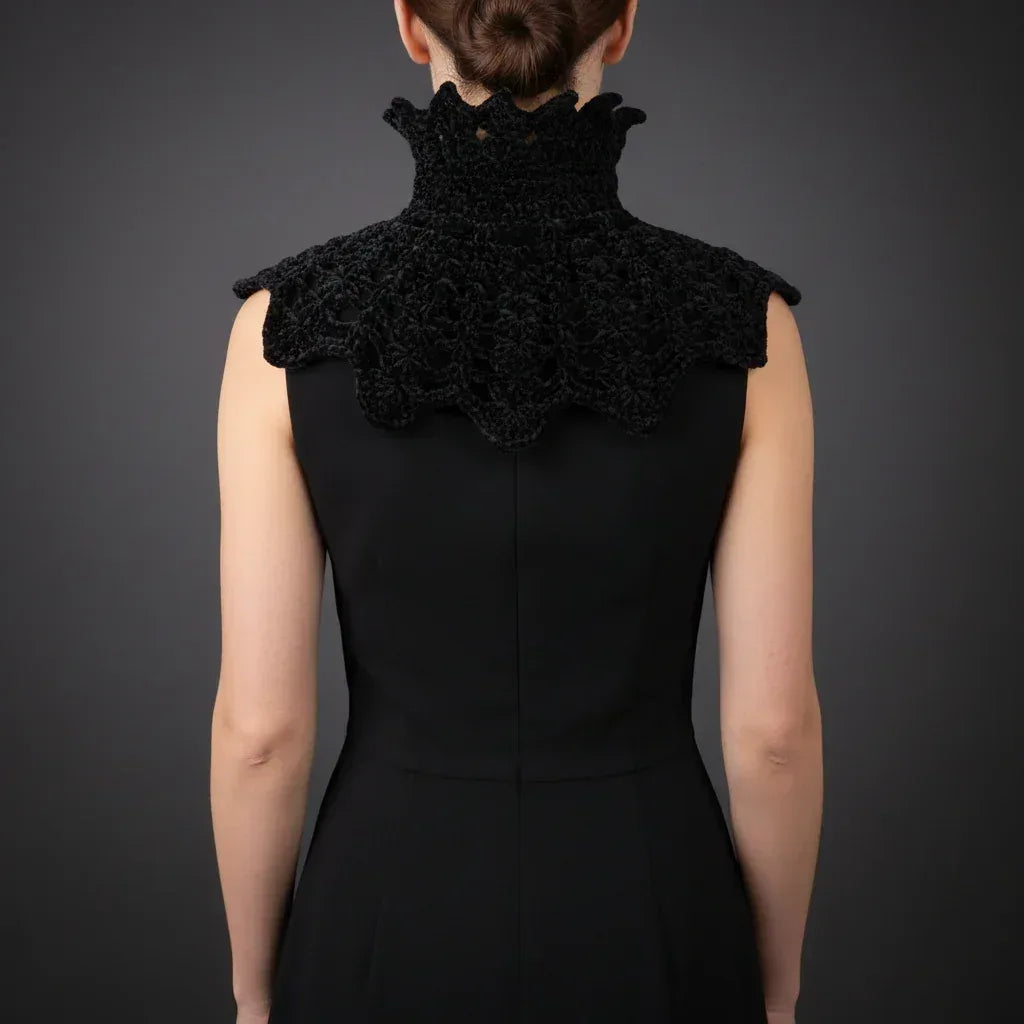 Gothic Velour Collar with Baroque Clasp - Victorian Velvet - Victorian Velvet