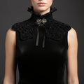 Gothic Velour Collar with Baroque Clasp - Victorian Velvet - Victorian Velvet